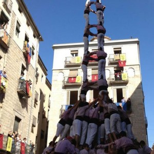 3d10 amb folre i manilles dels Minyons, a Girona (Foto: minyons de TRS)