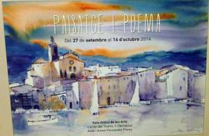 Cartell de l'exposició "Paisatge i poema" d'Antoni Fernández Flores 