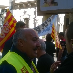 Rojas a la protesta sindical (Foto: PV)