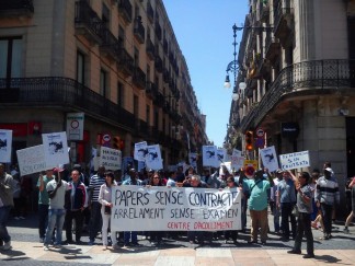 Manifestació a Barcelona, 1 de juny de 2014. Foto: Papeles para Todxs