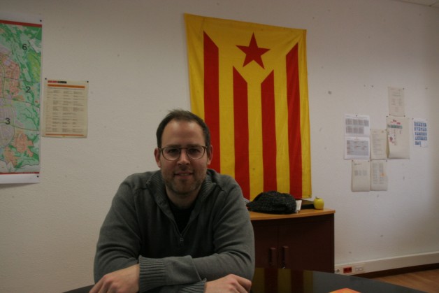 Carles Caballero al despatx municipal d'ERC-MES. Foto PV