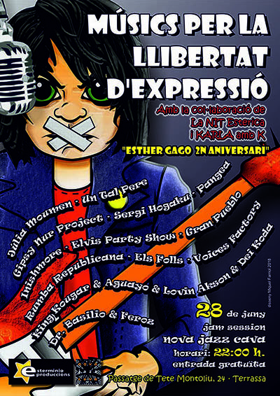 poster Músics per la Llibertat d'Expressió 2018
