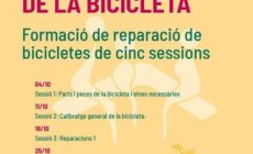 Formació de reparació de bicicletes: 4,11, 18, 25 d’octubre, 5 sessions, Casal Cívic de Sant Pere
